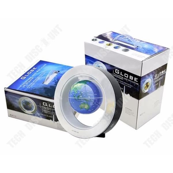 TD® Ljusande magnetisk flytande jordklot Vintage Barn Interaktiv Levitation Blå LED Space Ball Plast Färg Lampa