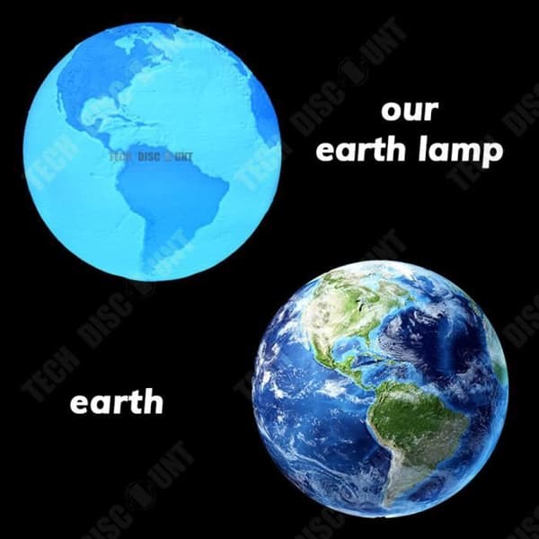 TD® jordglob LED-ljus geografi inredning jordgåva ljusgul belysningsstyrka boll