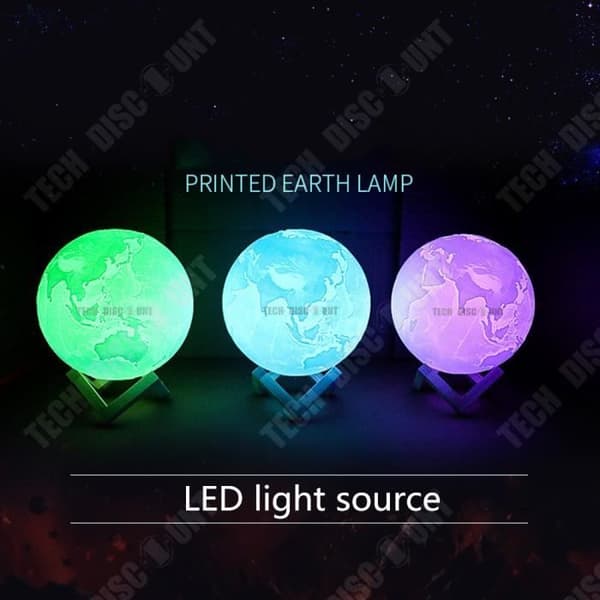 TD® jordglob LED-ljus geografi inredning jordgåva ljusgul belysningsstyrka boll