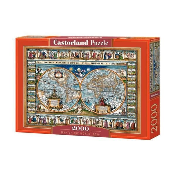 Pussel Världskarta 1639 - CASTORLAND - 2000 bitar - Barn och vuxna