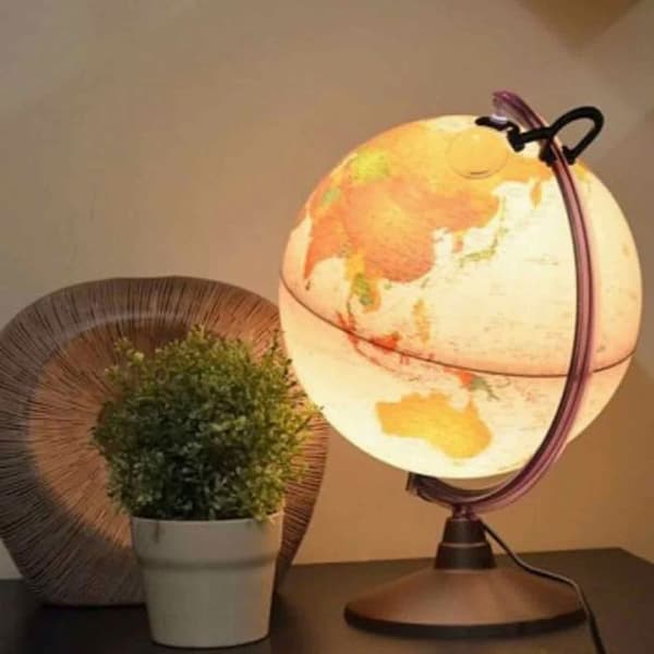 Lysande jordglob - Nova Rico - 26 cm - Antik - Förstoringsglas - Barn