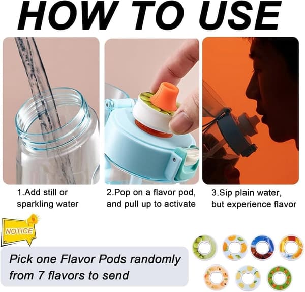 Air-Up Startpaket – 700ml Vattenflaska med 7 Smaker | 0 Socker | Med Snodd | Gym & Träning