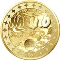 Miniatyrbild 4 av 4: Överraskningsteknik medalj - Monnaie De Paris - Naruto - guld/röd - 13,6x0,3x9,2 cm - 1 mini-medalj