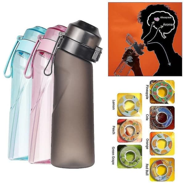 Air-Up ilmavesipullo 650ml – 7 makukapselia | 0 Sokeri ja tuoksuva | Kaltevuus sininen + Suptube