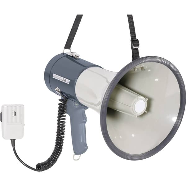 SpeaKa Professional ER-66S Megafon med handmikrofon, med fästrem, integrerat ljud
