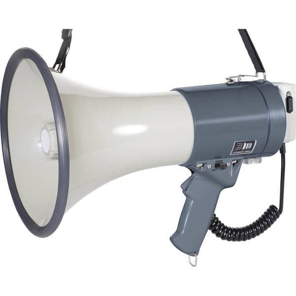 SpeaKa Professional ER-66S Megafon med handmikrofon, med fästrem, integrerat ljud