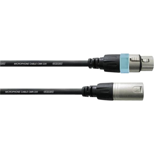 Cordial CCM5FM XLR Anslutningskabel [1x XLR-honkontakt - 1x XLR-hankontakt] 5.00 m Svart