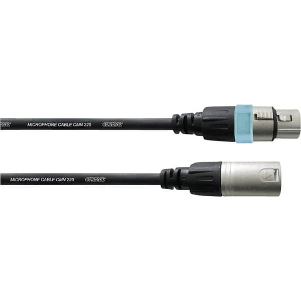 Cordial CCM7,5FM XLR Anslutningskabel [1x XLR-honkontakt - 1x XLR-hankontakt] 7.50 m Svart