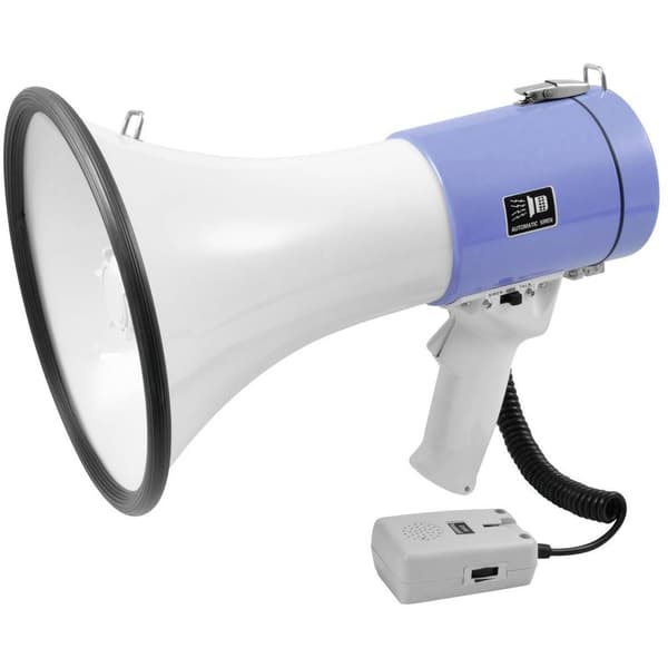 Omnitronic Megafon med fästrem, med handmikrofon