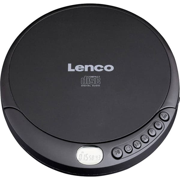 Lenco CD-010 Bärbar CD-spelare CD, CD-RW, CD-R Batteri-laddningsfunktion Svart