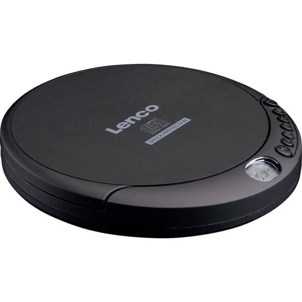 Lenco CD-200 Bärbar CD-spelare CD, CD-RW, MP3 Batteri-laddningsfunktion Svart