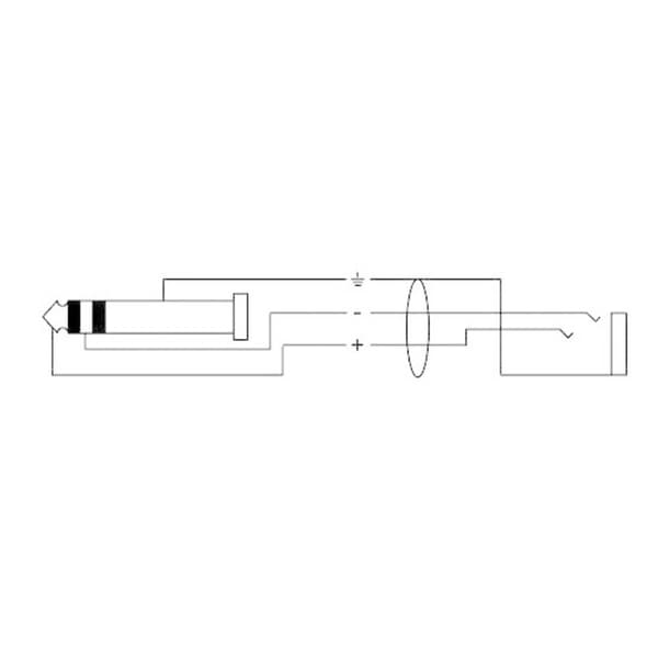 Cordial CFM 5 VK Jack Förlängningskabel [1x Teleplugg 6.35 mm - 1x Telejack 6.35 mm] 5.00 m Svart
