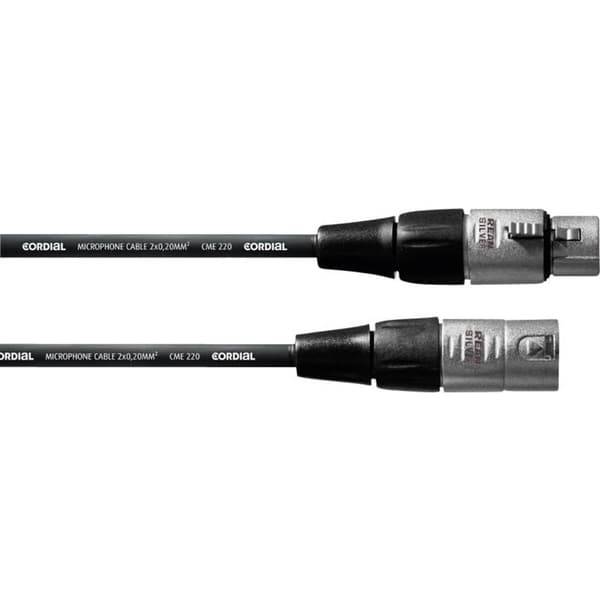 Cordial CFM 2,5 FM XLR Anslutningskabel [1x XLR-honkontakt - 1x XLR-hankontakt] 2.50 m Svart