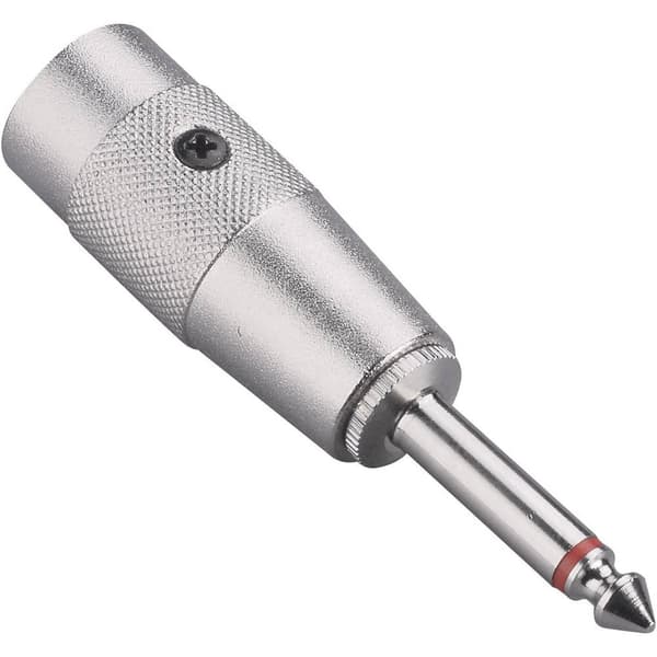 Paccs Audio Adapter [1x XLR-hankontakt - 1x Teleplugg 6.35 mm] Silver