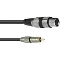 Miniatyrbild 2 av 3: Omnitronic 3022075J XLR Adapterkabel [1x XLR-kontakt 3-polig - 1x RCA-hane] 0.15 m Svart