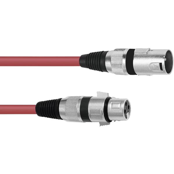 Omnitronic 30220899 XLR Anslutningskabel [1x XLR-kontakt 3-polig - 1x XLR-kontakt 3-polig] 1.00 m Röd