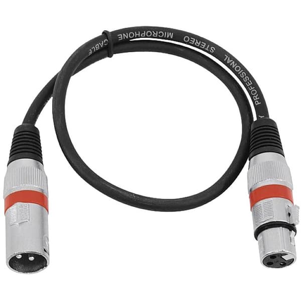 Omnitronic 30220401 XLR Anslutningskabel [1x XLR-kontakt 3-polig - 1x XLR-kontakt 3-polig] 0.50 m Svart