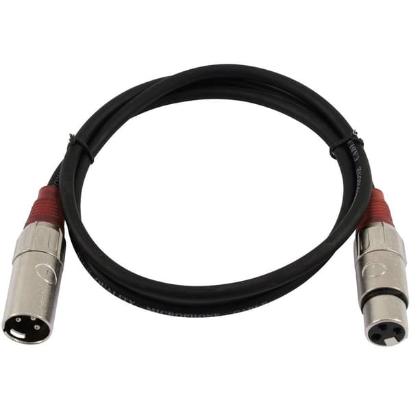 Omnitronic 3022045R XLR Anslutningskabel [1x XLR-kontakt 3-polig - 1x XLR-kontakt 3-polig] 1.50 m Svart