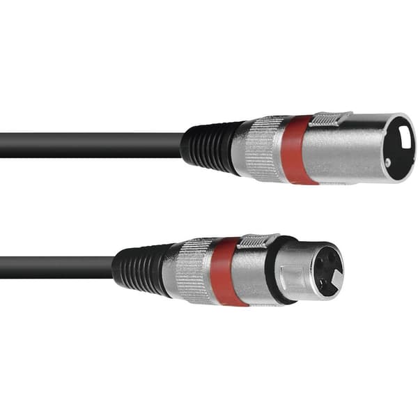 Omnitronic 3022045R XLR Anslutningskabel [1x XLR-kontakt 3-polig - 1x XLR-kontakt 3-polig] 1.50 m Svart