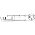 Miniatyrbild 4 av 4: Omnitronic 30225182 XLR Adapterkabel [1x XLR-kontakt 3-polig - 1x Teleplugg 6,3 mm (stereo)] 2.00 m Svart