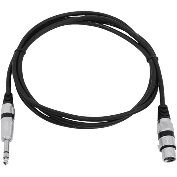 Omnitronic 30225182 XLR Adapterkabel [1x XLR-kontakt 3-polig - 1x Teleplugg 6,3 mm (stereo)] 2.00 m Svart