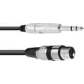 Miniatyrbild 1 av 4: Omnitronic 30225182 XLR Adapterkabel [1x XLR-kontakt 3-polig - 1x Teleplugg 6,3 mm (stereo)] 2.00 m Svart