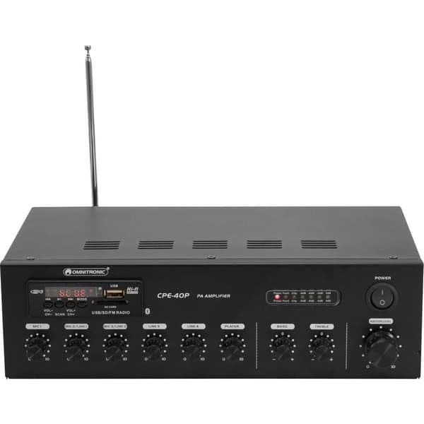 Omnitronic CPE-40P ELA ELA-förstärkare 40 W 4 kanaler 1 zon