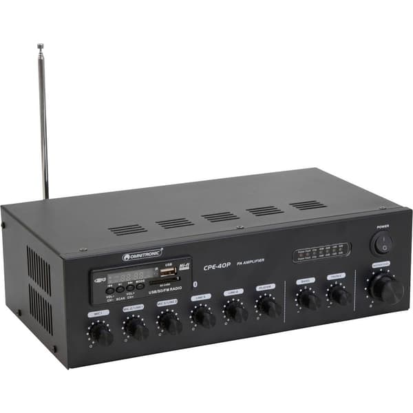 Omnitronic CPE-40P ELA ELA-förstärkare 40 W 4 kanaler 1 zon