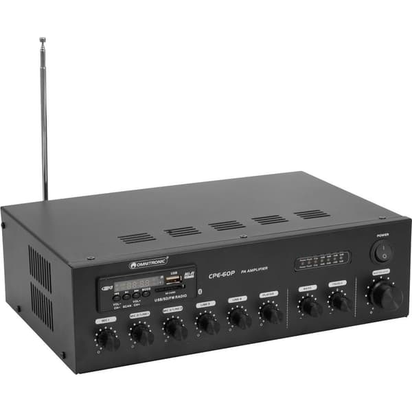 Omnitronic CPE-60P ELA ELA-förstärkare 60 W 4 kanaler 1 zon