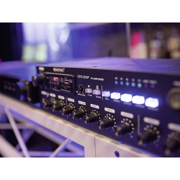 Omnitronic CPZ-120P ELA ELA-förstärkare 120 W 4 kanaler 4 zoner
