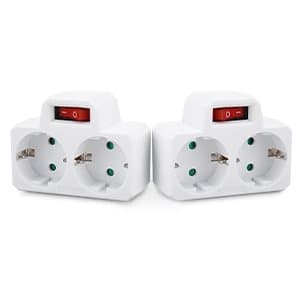 2-in-1-pistokesovittimet 250 V 16 A Pistorasia Pistoke Adapteri Matkamuunnin