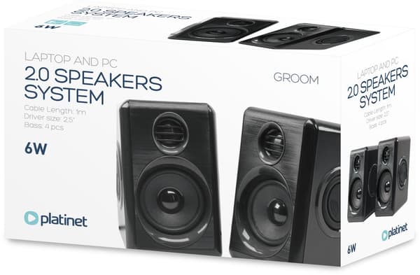 Platinet speakers Groom PSGB 6W 2.0, black