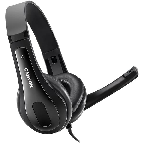 CANYON PC headset CHSU-1 PC Mic USB 2m Black