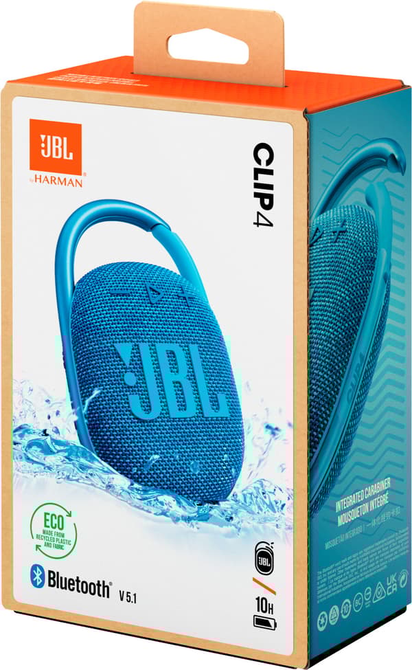 JBL CLIP 4 Bluetooth Wireless Speaker Eco Blue EU