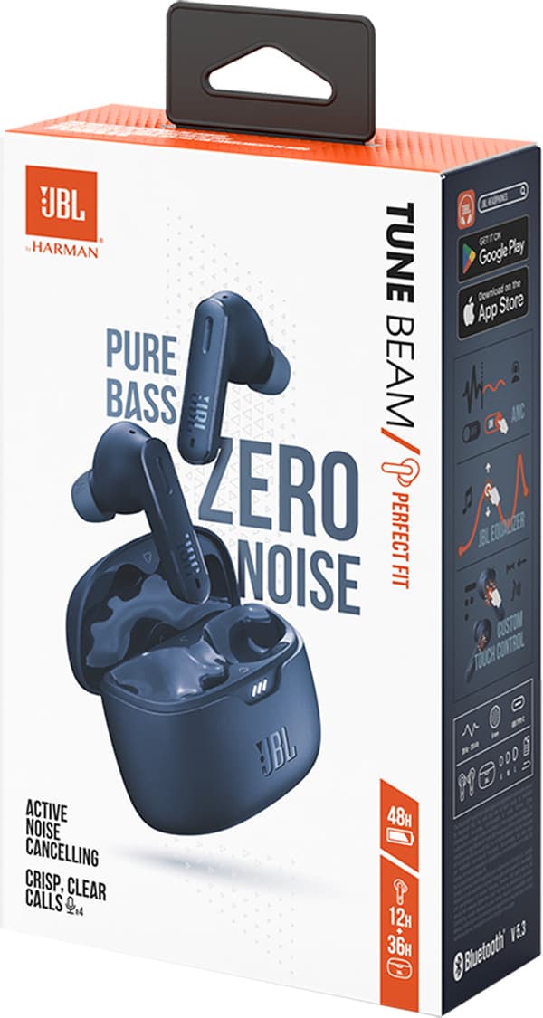 JBL wireless earbuds Tune Beam, blue