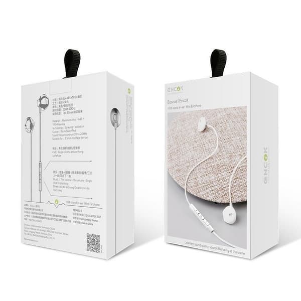 Baseus Earphone Encok H06 lateral in-ear Wired Silver (NGH06-0S)