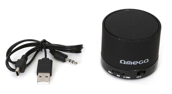 Omega wireless speaker Bluetooth V3.0 Alu 3in1 OG47B, black (42643)