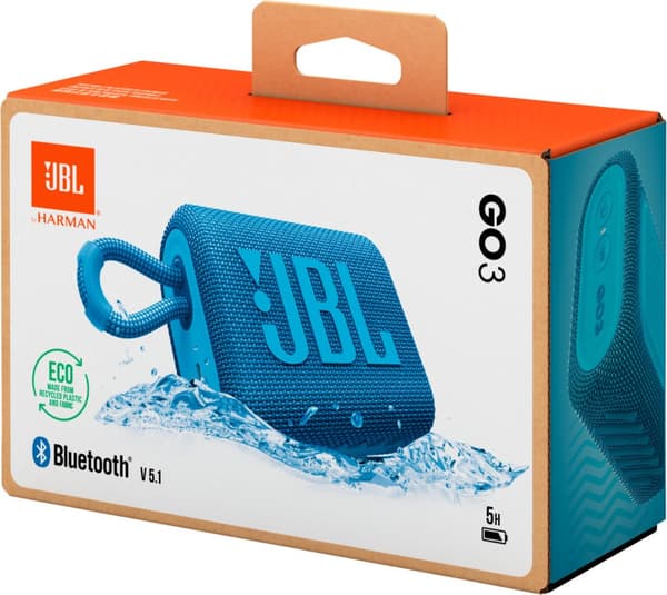 JBL wireless speaker Go 3 Eco, blue