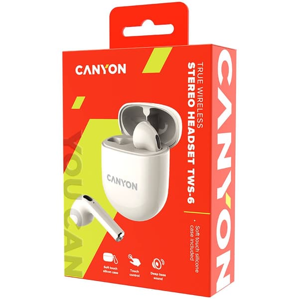 CANYON headset TWS-6 Beige