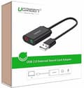 Pikkukuva 2 / 3: UGreen USB 2.0 External Sound Adapter Black
