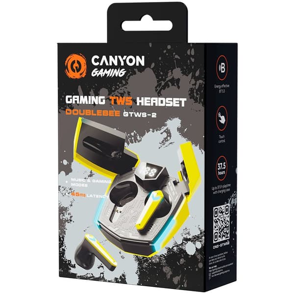 CANYON headset Doublebee GTWS-2 Gaming Yellow