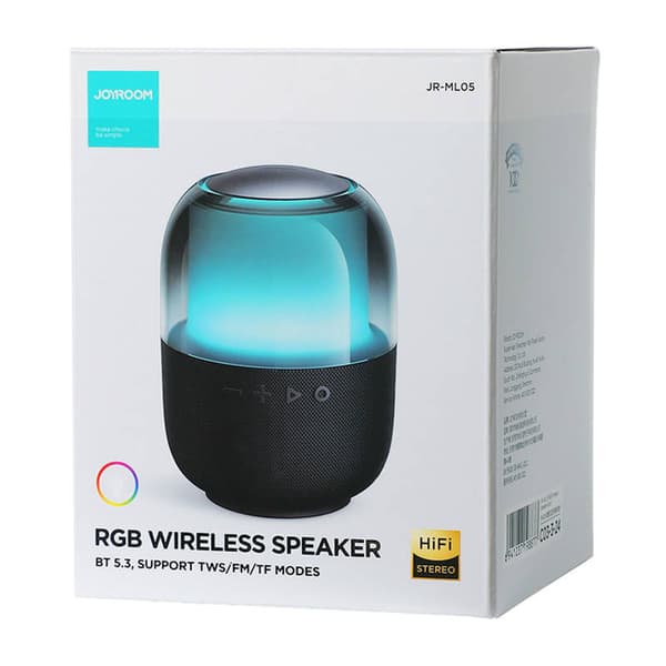 Joyroom Bluetooth Speaker, BT 5.3, RGB light Black (JR-ML05)