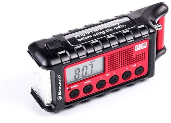 Midland emergency radio ER300, black/red