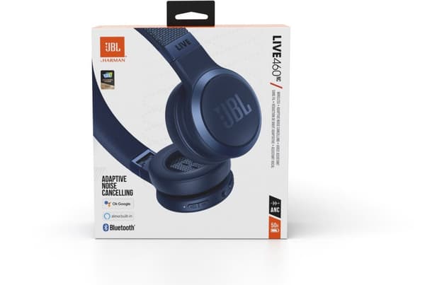 JBL wireless headphones Live 460NC, blue