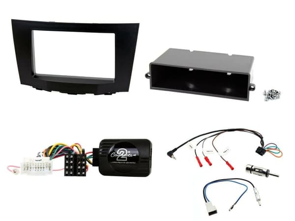 CTKSZ04 BLACK SINGLE DOUBLE DIN FACIA STEERING WHEEL CONTROLS FOR SUZUKI KIZASHI