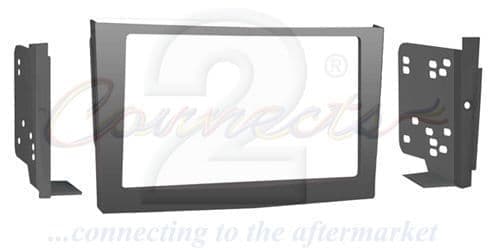 SILVER DOUBLE DIN FACIA FASCIA PANEL STEREO RADIO KIT FOR VAUXHALL ASTRA 2008>