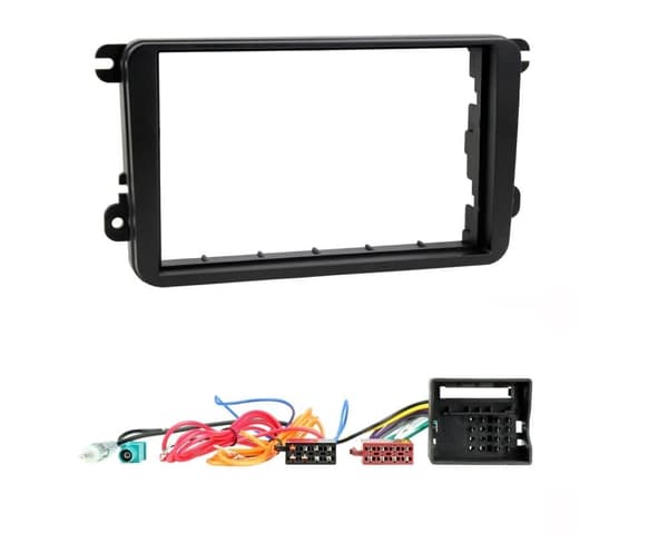 Double Din CD Radio Stereo Fitting Kit Fascia Wiring For VW Passat EOS Jetta