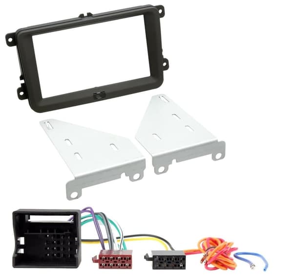Double Din Facia Surround Panel Wiring Harness For VW Volkswagen Golf Polo Caddy