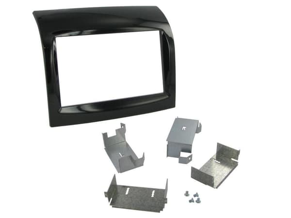 GLOSS BLACK DOUBLE DIN STEREO FASCIA SURROUND PANEL FOR PEUGEOT BOXER 2012-2014