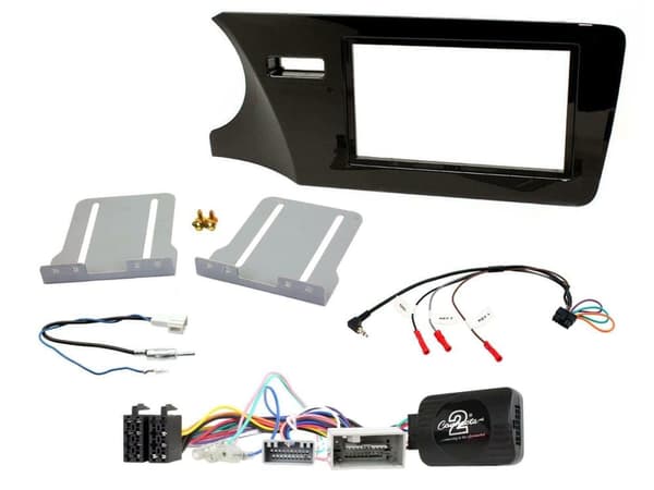 CTKHD16 PIANO BLACK DOUBLE DIN FACIA STEERING KIT FOR HONDA CITY LEFT HAND ONLY